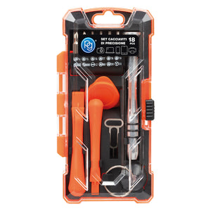 KIT ACCESSORI RIPARAZIONE SMARTPHONE/PC set 18 pezzi  - PG