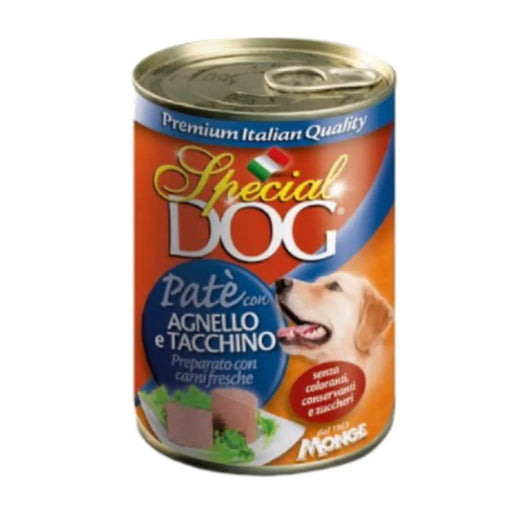 PATE' PER CANI 'SPECIAL DOG' agnello e tacchino - gr 400- 24 pezzi  - MONGE