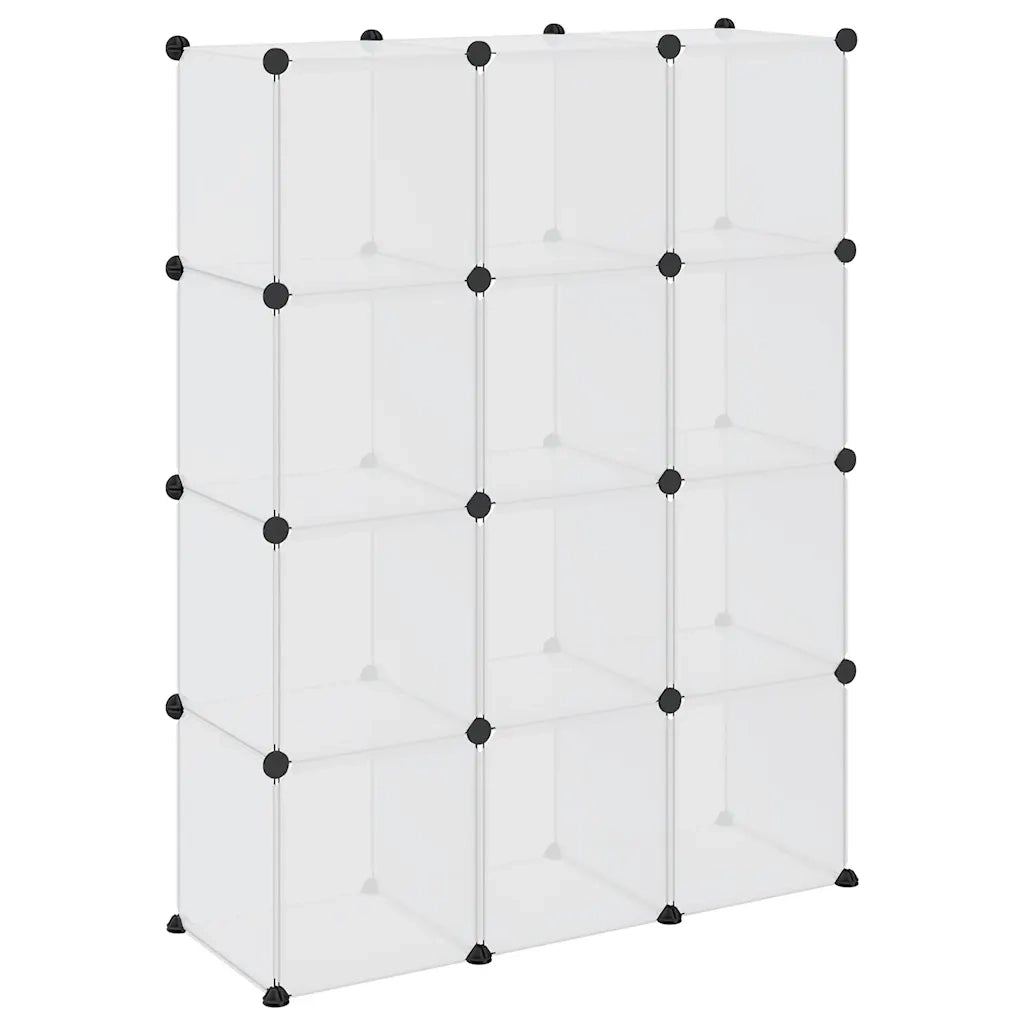 Organizzatore Portaoggetti con 12 Cubi Trasparenti in PP CFW6103148