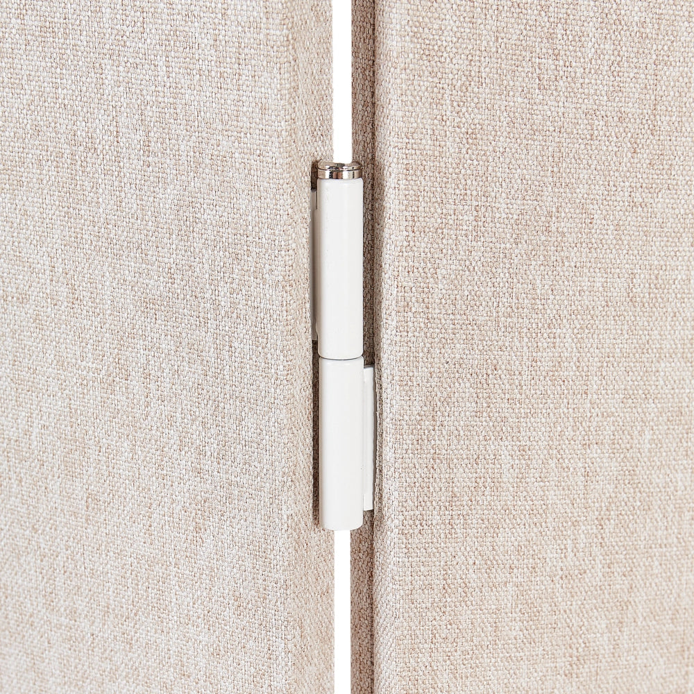 Divisorio pieghevole a 3 pannelli con struttura in acciaio poliestere beige ufficio domestico stile moderno