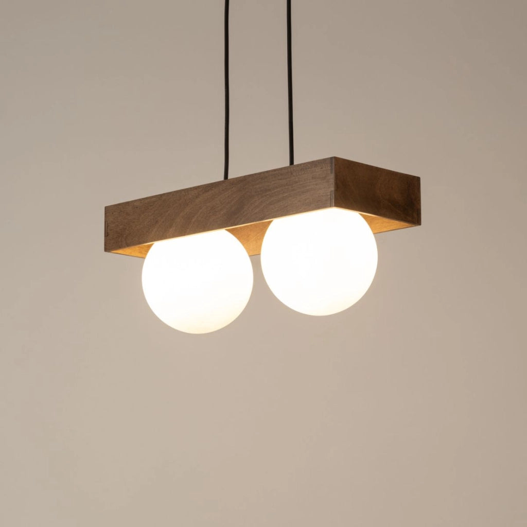Lampada a sospensione Bloom 2 sfere bianche G9 Sigma