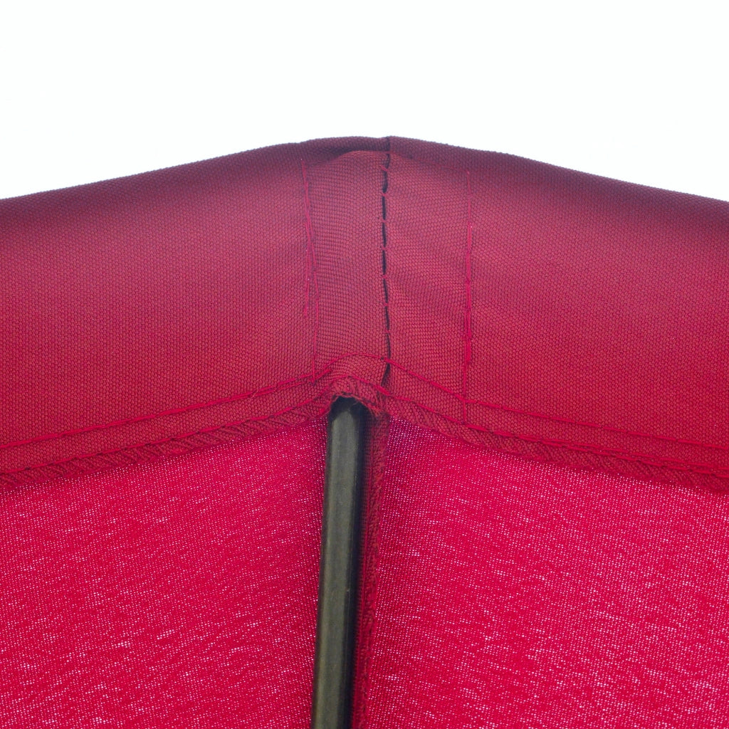 Ombrellone Rotondo Ø250x240 cm a 18 Stecche in Metallo e Poliestere Rosso Vino