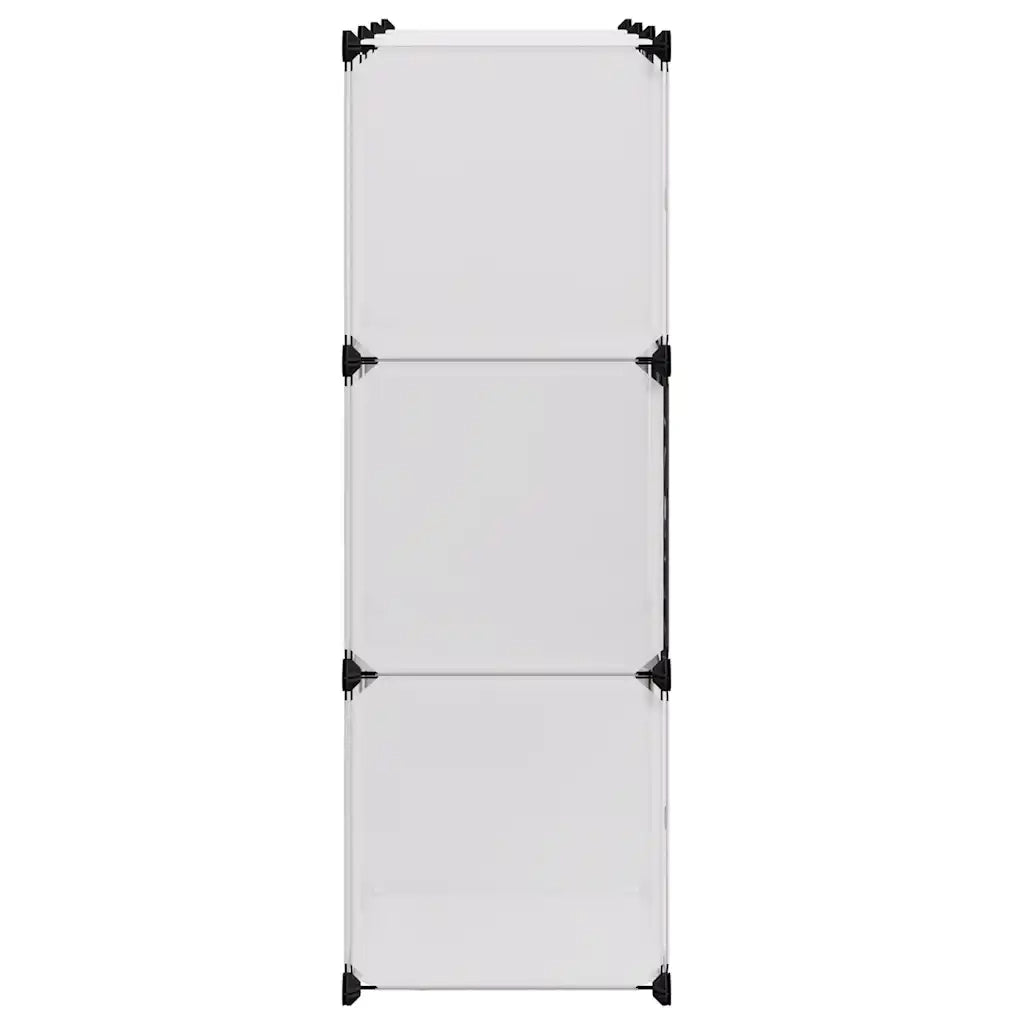 Armadio Salvaspazio a Cubo con 9 Scomparti Bianco e Nero 244924