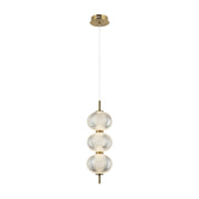 Lampada sospensione Italux Lazie LED 13W ottone vetro