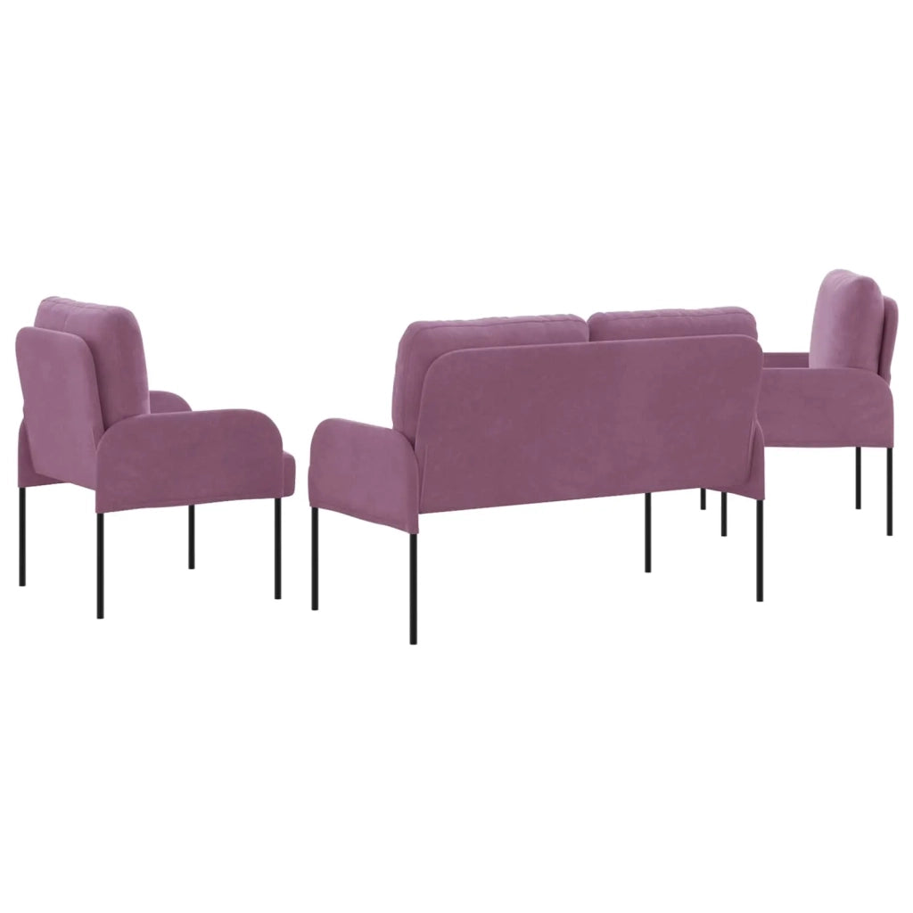 Set divani 3 pcs Viola 115 x 56 x 80 cm Legno compensato 3406224