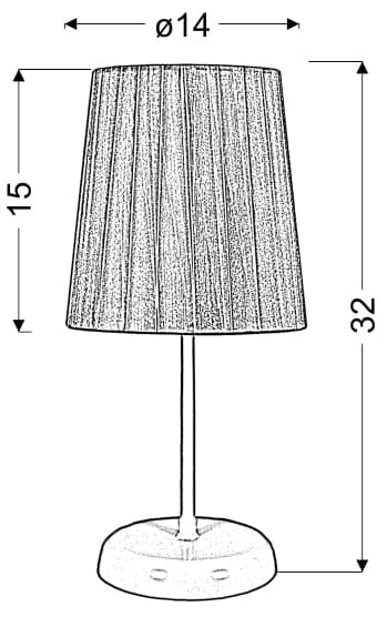 Lampada da tavolo Candellux Rifasa bianca/rossa E14