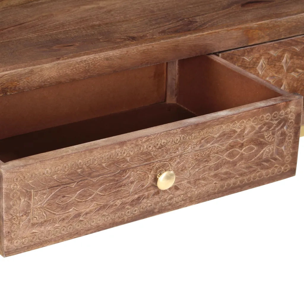 Tavolo Consolle 90x30x75 cm in Legno Massello di Mango 286555
