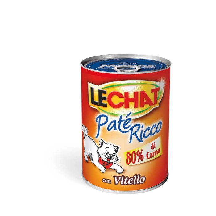 PATE' PER GATTI 'LECHAT RICCO' vitello - gr 400- 24 pezzi  - MONGE