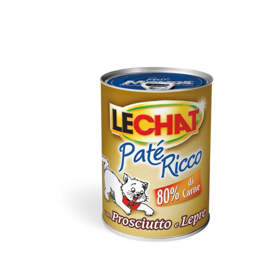 PATE' PER GATTI 'LECHAT RICCO' prosciutto e lepre - gr 400- 24 pezzi  - MONGE