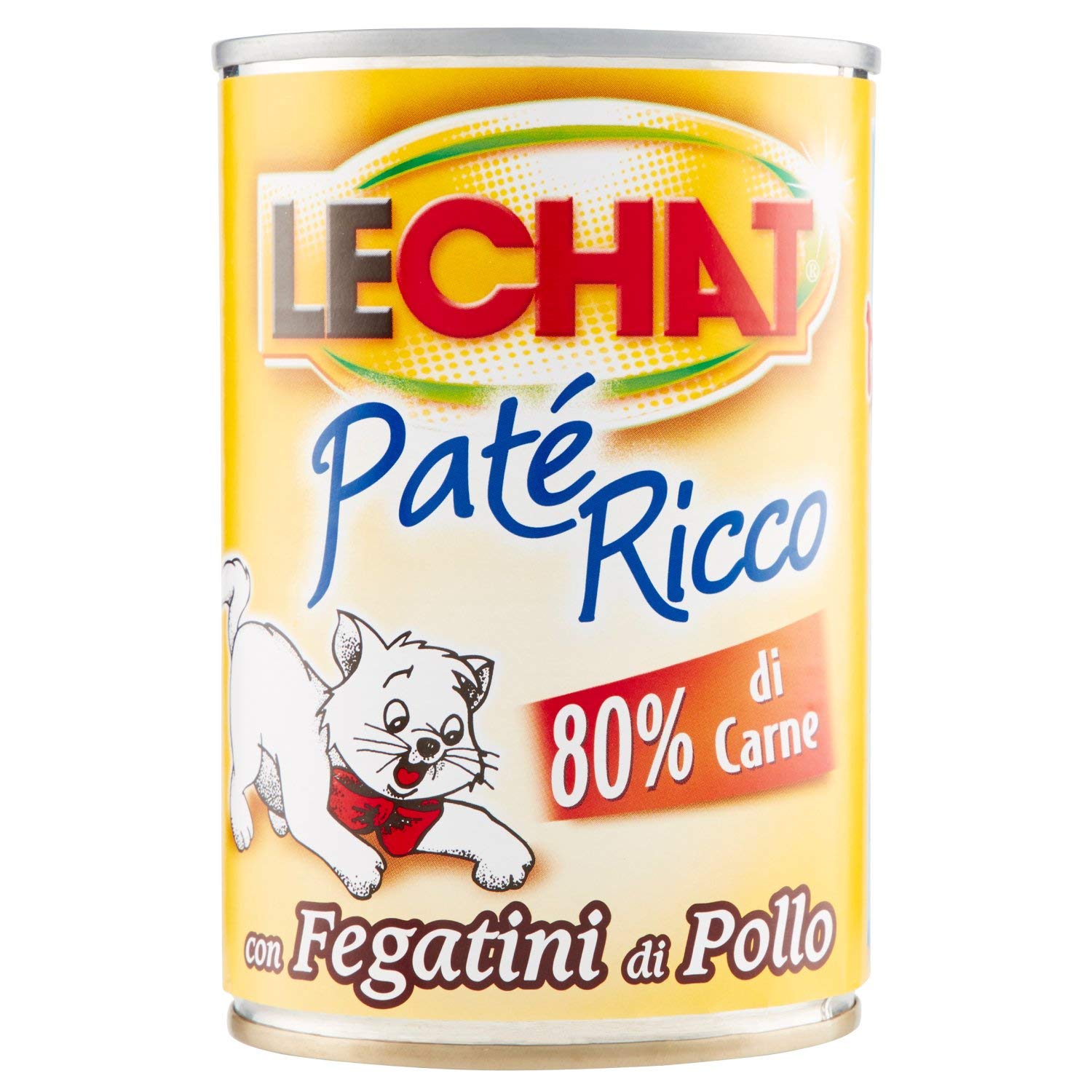 PATE' PER GATTI 'LECHAT RICCO' fegatini di pollo - gr 400- 24 pezzi  - MONGE