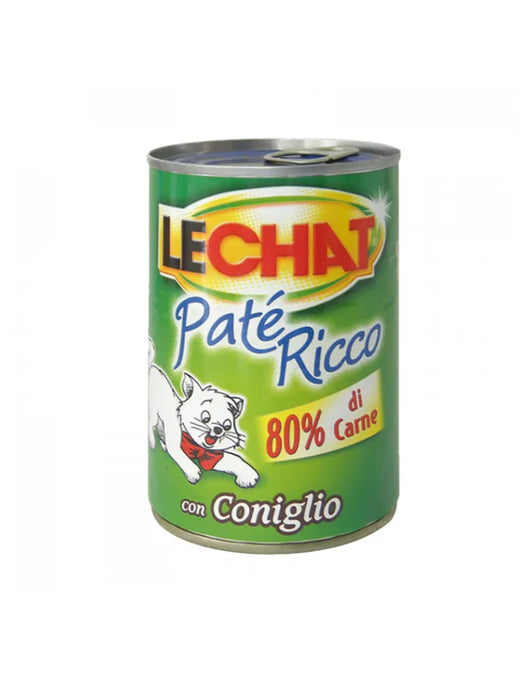 PATE' PER GATTI 'LECHAT RICCO' coniglio - gr 400- 24 pezzi  - MONGE