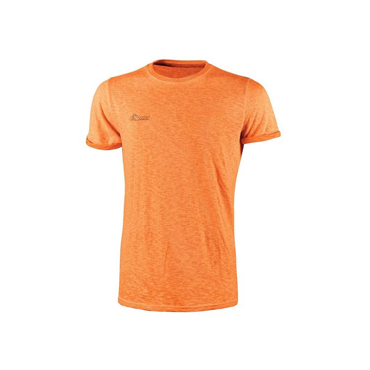 T-SHIRT FLUO MANICA CORTA- - tg.L - orange - 100% cotone - 3 pezzi U-POWER