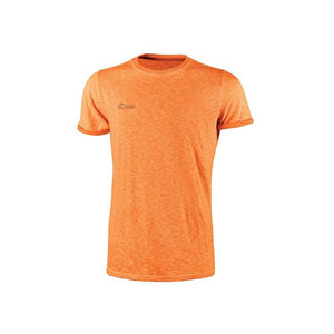 T-SHIRT FLUO MANICA CORTA- - tg.L - orange - 100% cotone - 3 pezzi U-POWER