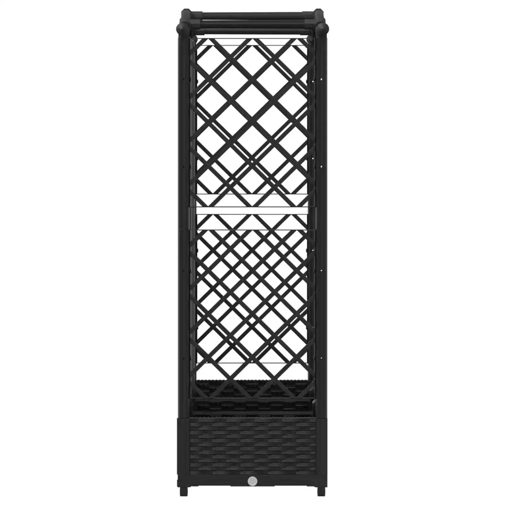 Letto Rialzato con Griglia e Tetto Nero 163 x 40 x 126 cm PP 42032534