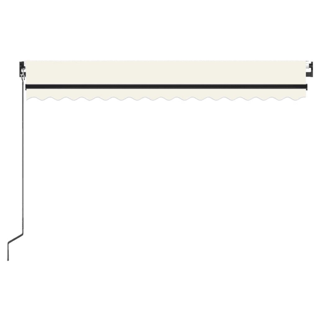 Tenda da Sole Retrattile Manuale con LED 400x350 cm Crema 3069182
