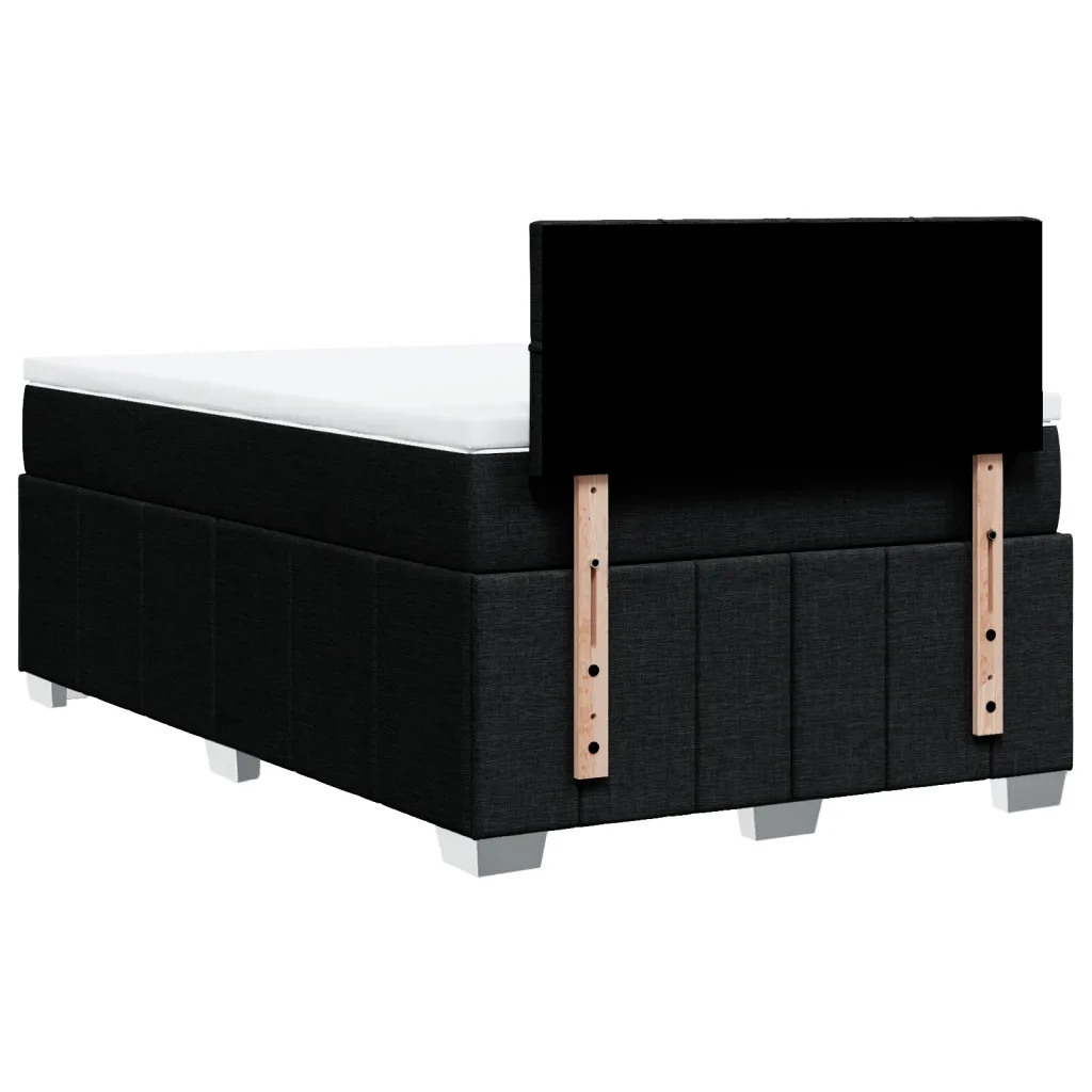 Giroletto a Molle con Materasso Nero 120x190 cm in Tessuto 3289309
