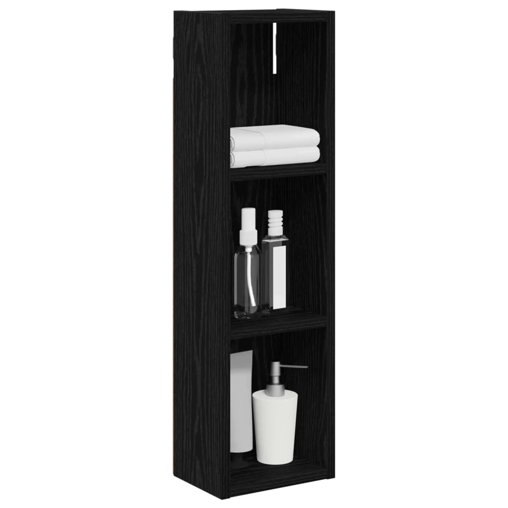 Armadio da bagno a muro Rovere Nero 20 x 14 x 70 cm 889296