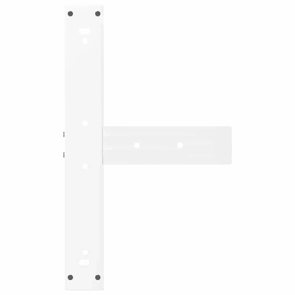 Set di 2 gambe regolabili per tavolo da bar a forma di T 60 x 35 x 100 cm design moderno acciaio bianco 02_0057355
