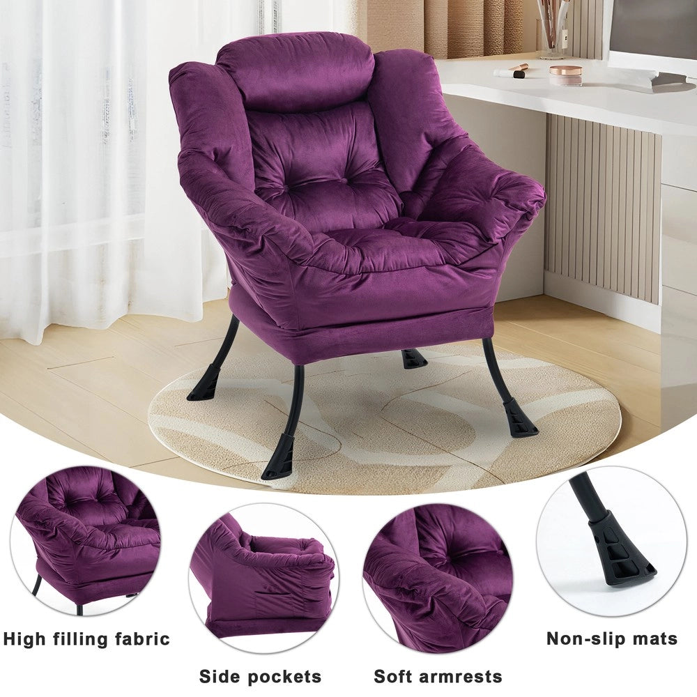 Poltrona Relax con Struttura in Metallo e Tasca Laterale ¨C MINIMAL ¨C Design Moderno