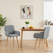 Sedie da pranzo 2 pcs Tessuto Grigio Chiaro 56,5 x 50 x 87,5 cm 42034285