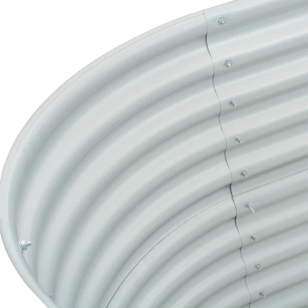 Fioriere | Cassetta per fiori | Letto Rialzato Giardino 160x80x81 cm in Acciaio Zincato Argento