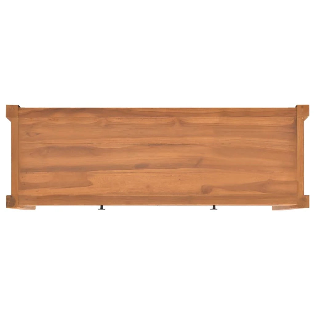 Mobile TV multimediale scaffale TV credenza mobile TV sala da pranzo soggiorno camera da letto 140 x 40 x 45 cm legno di teak marrone 02_0025939