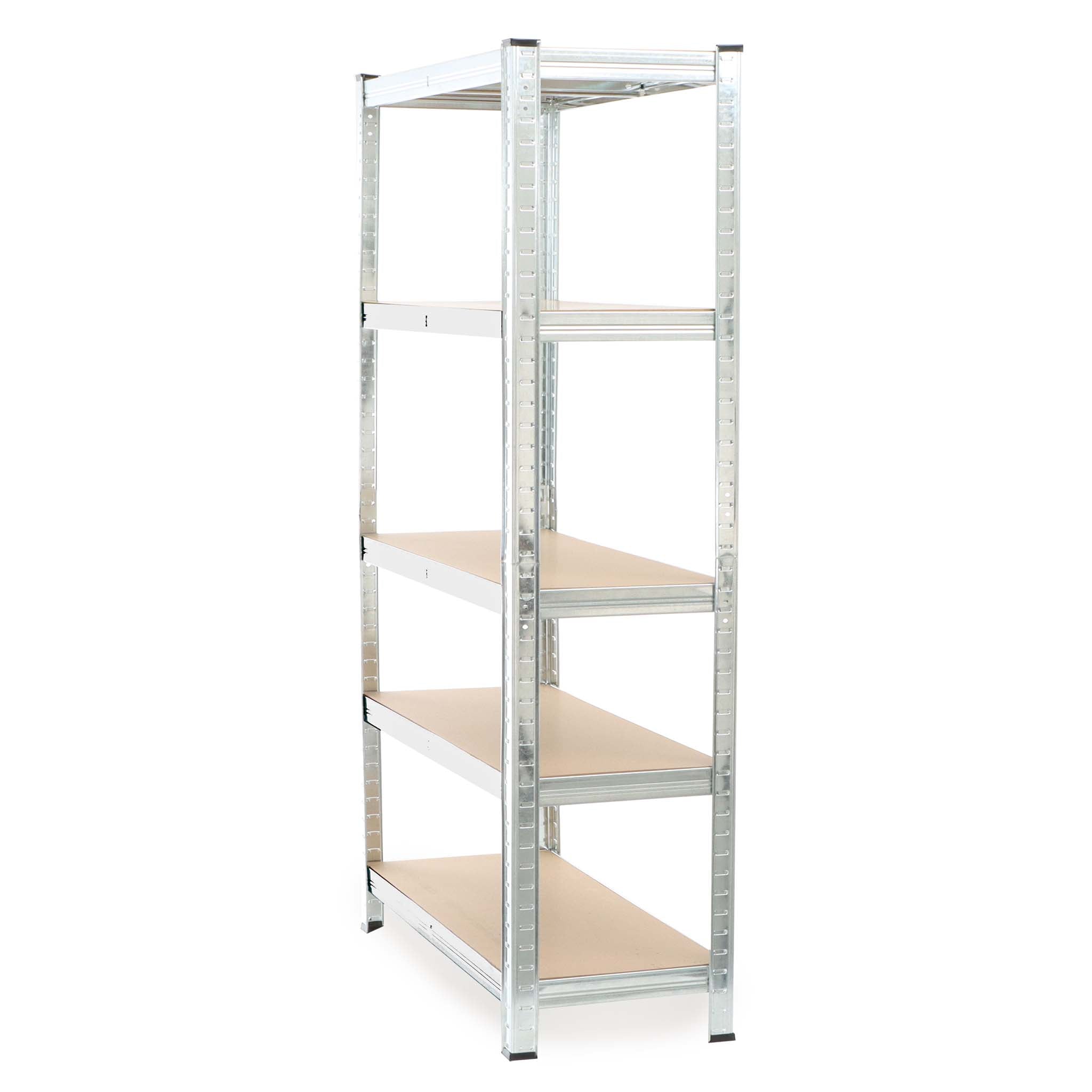 Scaffale per carichi pesanti zincato 180x90x40cm 875 kg Sistema a incastro Acciaio 5 ripiani