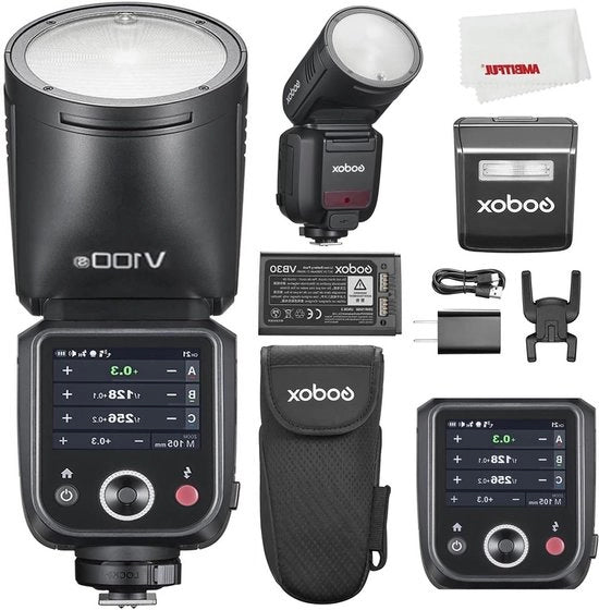 Fotoflash 100Ws TTL Li-Ion, 400 Flash, 1,7s Caricamento, Subflash SU-1, Paravento e Facile Connettore X3
