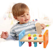 Trade Shop - Giocattolo In Legno Per Bambini Batti Batti Con Martello Gioco Educativo Neonato -