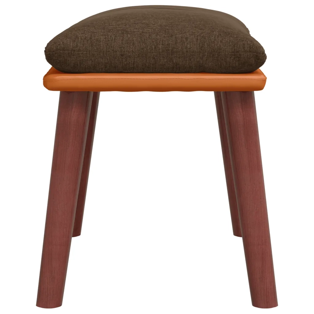 Poggiapiedi Marrone 45x29,5x35 cm in Tessuto e Similpelle 341482