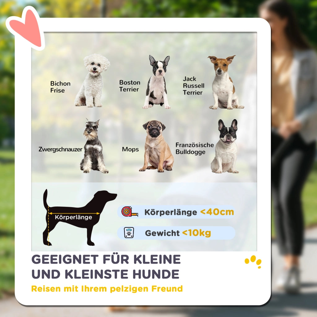 Carrello pieghevole in alluminio per cani e gatti fino a 10 kg con finestre a rete, ruote e freno, khaki