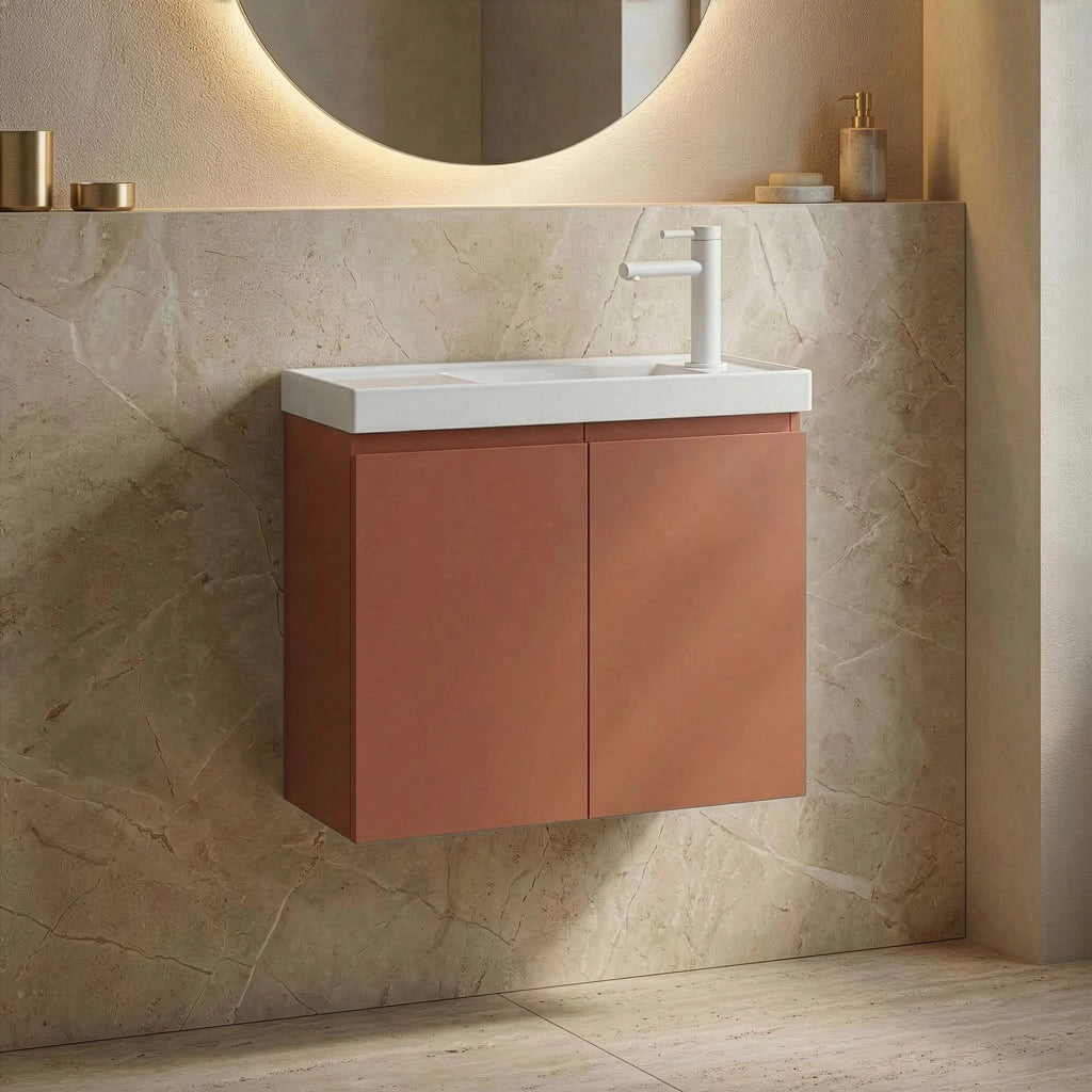 Mobile lavabo "Ferla 60" - 60 x 22 x 50 cm - Cinnamon opaco