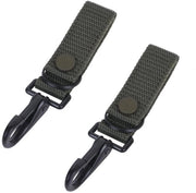 Riemclips 2 pezzi - Riemhouderhaken - Cinturone in nylon - Lama con gancio/anello - Adatto per cinture fino a 6 cm - Chiusura rovente nascosta - Clip tattiche