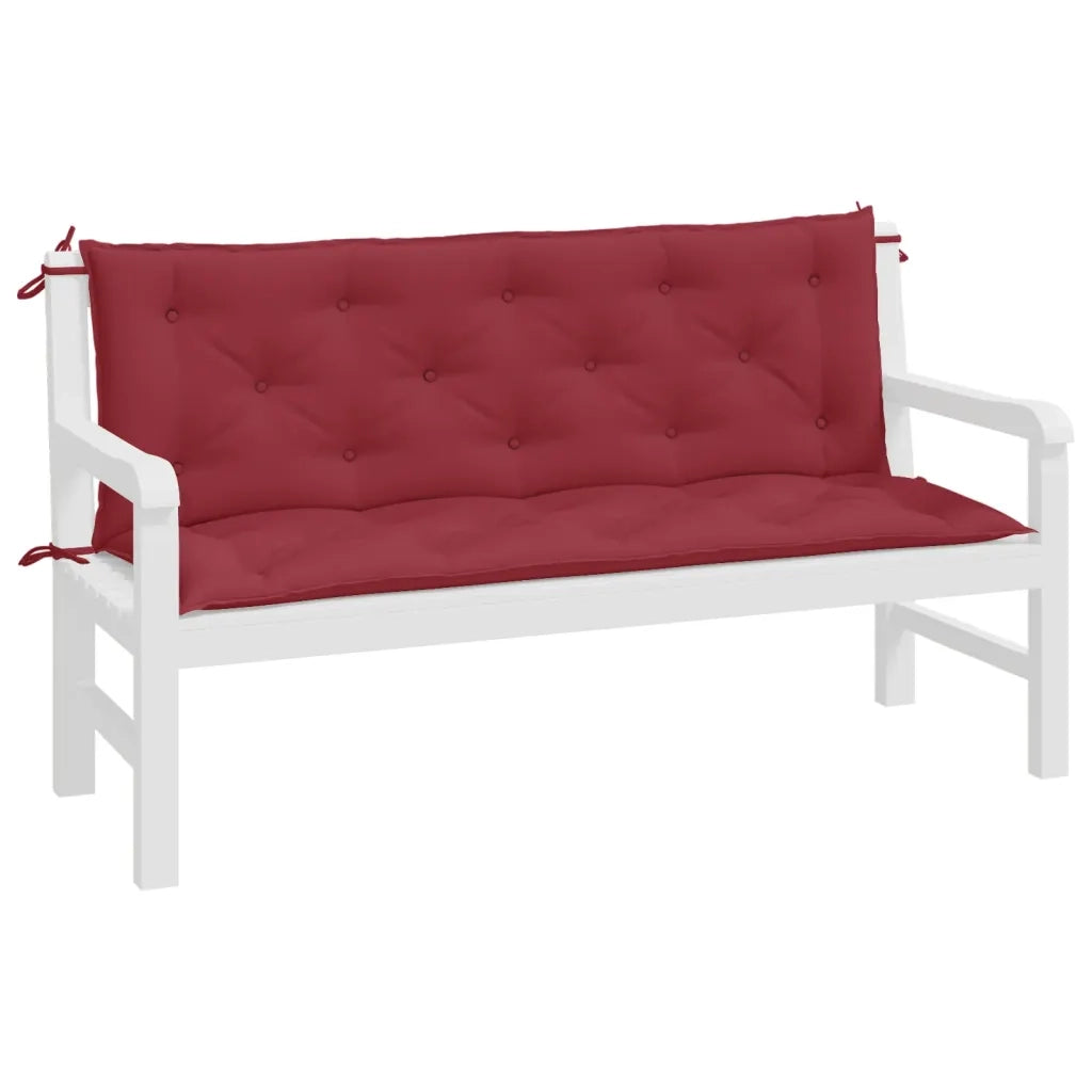 Cuscini per Panca 2 pz Rosso Vino 150x50x7 cm in Tessuto Oxford 361706
