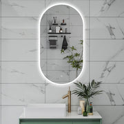 AICA Specchio da bagno 80 x 60 cm, dimmerabile，interruttore touch， Funzione Memoria, antiappannamento