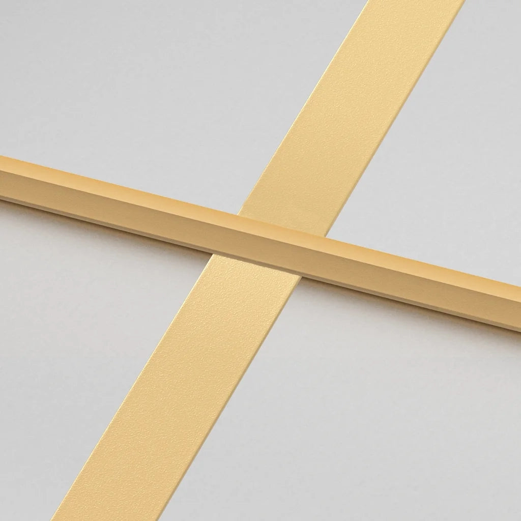 Porta Interni Sottile Oro 83x201,5cm Vetro Temperato Alluminio 155145