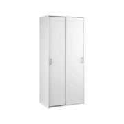 Guardaroba 2 ante Cindy, Mobile camera da letto, Cabina armadio portabiti, Armadio appendiabiti, 78x48 h175 cm, Bianco