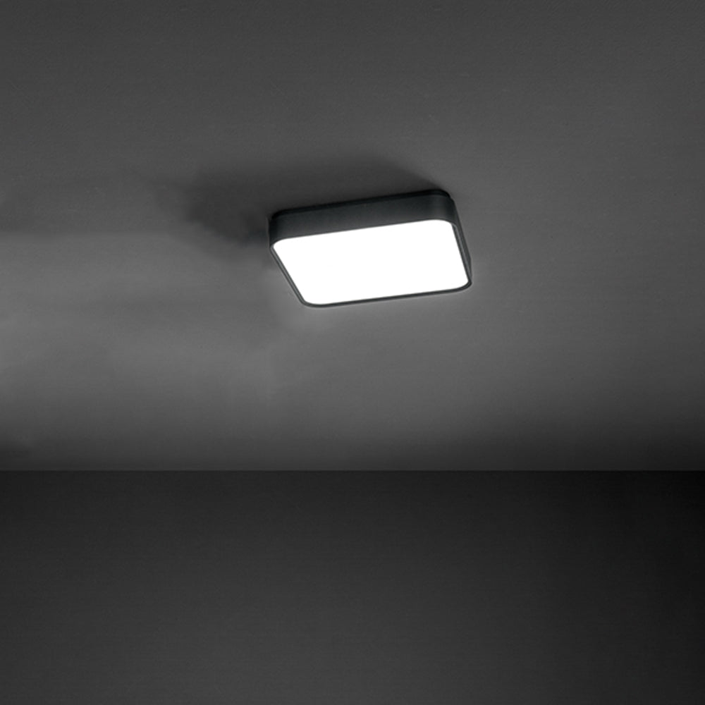 Plafoniera Contemporanea Banner Alluminio Nero Acrilico Led 50W 3000K