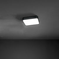 Plafoniera Contemporanea Banner Alluminio Nero Acrilico Led 50W 3000K