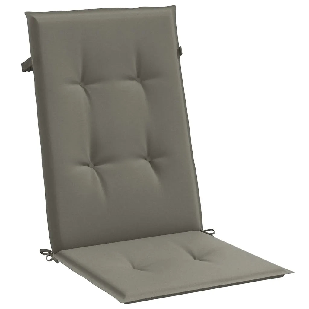Cuscini Sedia Schiena Alta 2 Grigio MÃ©lange 120x50x4 Tessuto