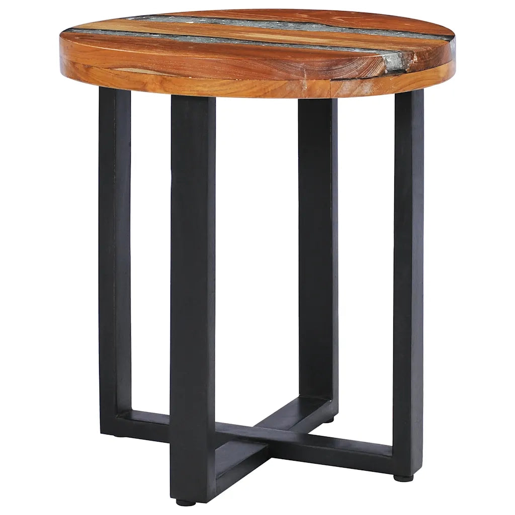 Tavolino da Salotto 40x45 cm Legno Massello Teak e Poliresina 281652