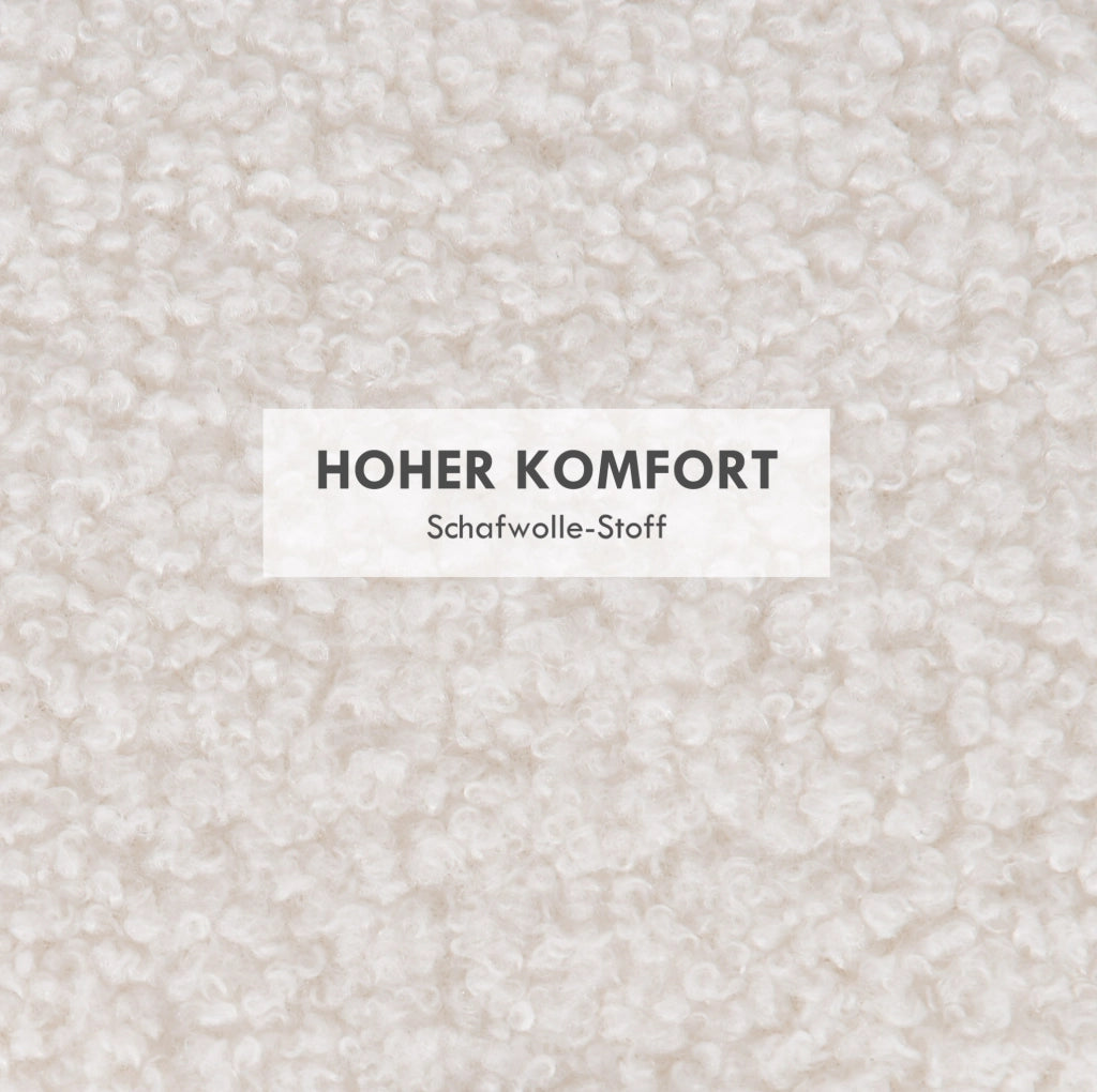 Pouf rotondo contenitore con coperchio ribaltabile; ?56 x 42 cm; poliestere bianco