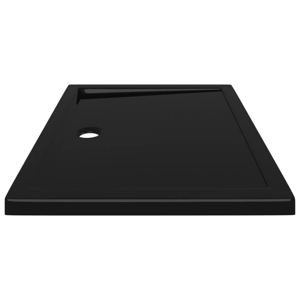Piatto doccia base doccia piatto doccia bagno WC cabina doccia casa interno rettangolare 80x100 cm ABS nero 02_0001956