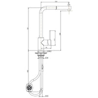 MISCELATORE MONOCOMANDO LAVELLO CON DOCCIA ESTRAIBILE LINEA PIN- Avena- ARGO- pezzi 1