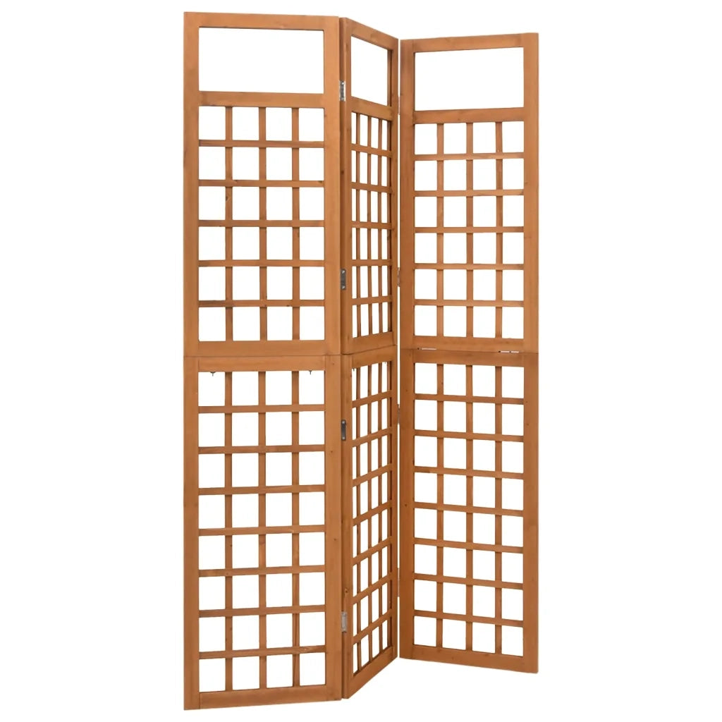 Divisorio Ambienti | Divider per stanze | Paravento a 3 Pannelli in Legno Massello di Abete 121x180,5 cm