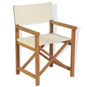 Sedia da Regista Pieghevole in Legno Massello di Teak