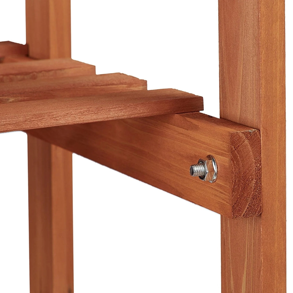 Mensola per fiori in legno porta piante a 5 ripiani marrone chiaro 2213013/3