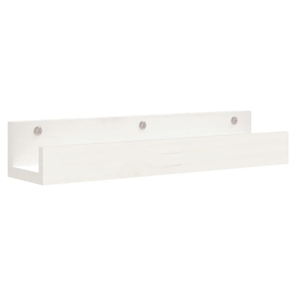 Mensole da Parete 2 pz Bianco 50x12x9cm Legno Massello di Pino cod mxl 33591