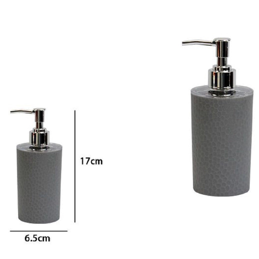 Trade Shop - Dispenser Sapone Liquido Bagno Per Lavandino Grigio Accessori Arredo Bagno 79797 -
