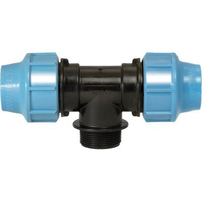 TEE A COMPRESSIONE FILETTO MASCHIO PN16 UNIDELTA - MM 16X1/2M- 5 pezzi